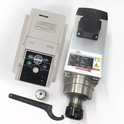 CNC Spindle Motor 2.2KW 4Bearing Air-cooling 18000RPM&VFD Inverter Woodworking - Image 1 of 4