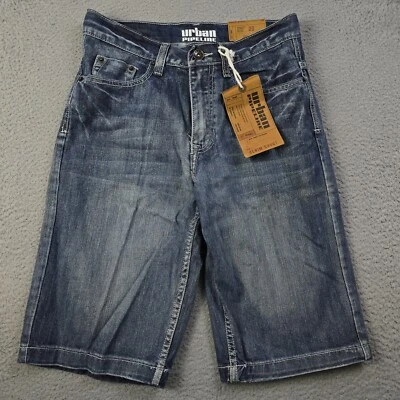 Urban Pipeline Jean шорты мужской 29 синий джинсовой ткани на открытом воздухе состаренный бедра Skater новый с Ярлыками - Изображение 1 из 4
