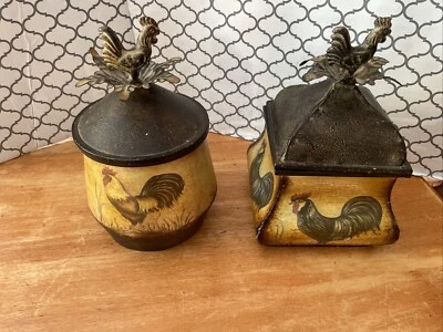 Country Rustic Rooster Canisters - Image 1 of 4
