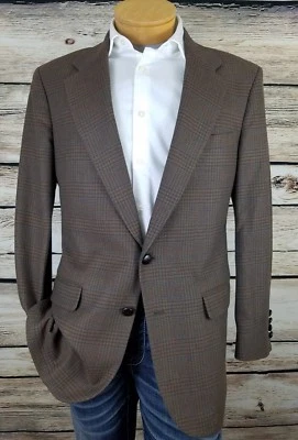 Abrigo Blazer Deportivo Stanley Negro Marrón Multi Tweed 2 Botones Glen Cuadros Para Hombres 40R Foto 1 de 4