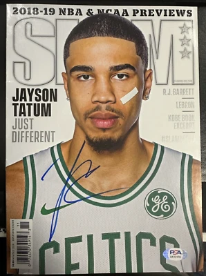 Jayson Tatum Autographed December 2019 Issue Slam Magazine PSA Celtics - Image 1 of 2