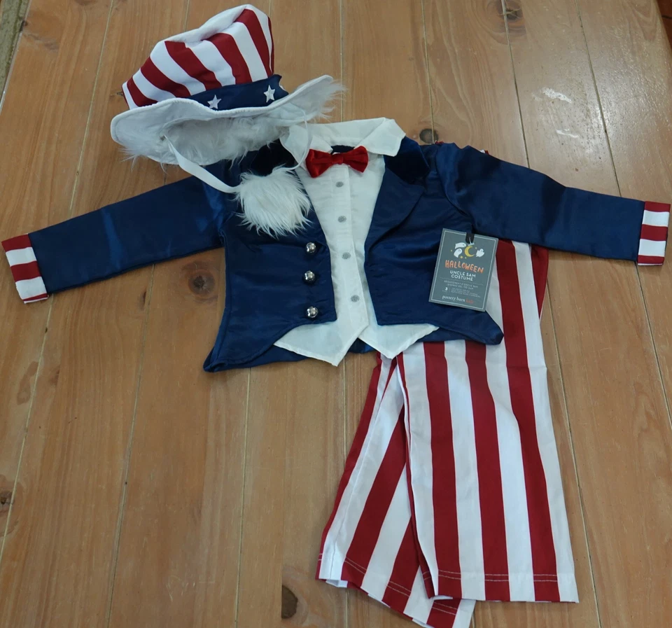 Новый Pottery Barn Kids UNCLE SAM США 4 июля костюм детский размер 3T - Изображение 1 из 1