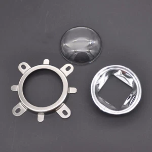 44mm Glass LED Lens 60 90 Degree +Reflector Collimator+ Bracket 3 in 1 Kit   - Picture 1 of 5
