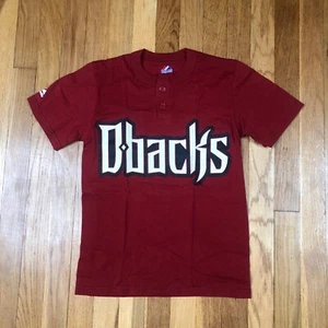 New Majestic Diamondbacks Shirt Boys Medium Red Arizona MLB Baseball Sports - Picture 1 of 6