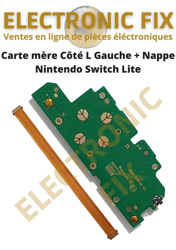 Carte mère Circuit Côté L Gauche Bouton D Nintendo Switch LITE - Réparation - Photo 1/4