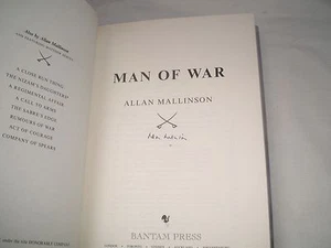 ALLAN MALLINSON - Man Of War SIGNED 1/1 Hb - 2007 - MATTHEW HERVEY book 9 - Bild 1 von 2