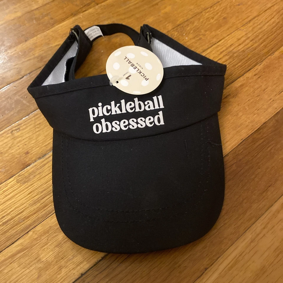 Nueva visera de tenis Pickleball Obsessed negra talla única para todos sombrero Foto 1 de 1