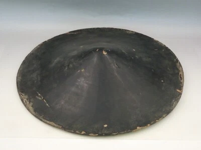 Antique Japanese JINGASA JINKASA Samurai Helmet Hat Yoroi Kabuto Wid:42cm #14 - Image 1 of 4
