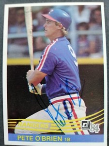 1984 Donruss SIGNED: Pete O'Brien, RANGERS #281
