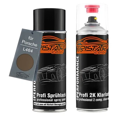 Autolack 2K Spraydosen Set für Porsche L464 Tabak Metallic Basislack 2K Klarlack - Bild 1 von 4
