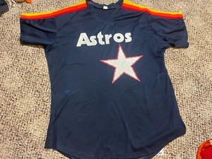 Vintage Houston Astros Rainbow Jersey Size Large 44-46 1980’s Polyester - Picture 1 of 8