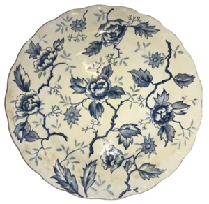 DOUBLE PHOENIX BLUE FLORA NIKKO? JAPAN IRONSTONE DINNER PLATE RARE? Fair Used - Picture 1 of 12