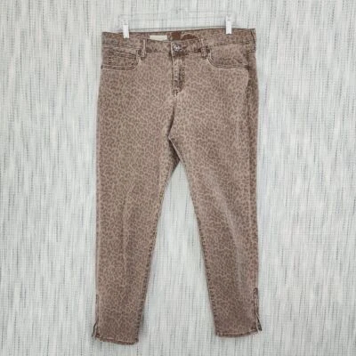 Kut from the Kloth Brigitte Ankle Skinny Leopard Denim Pants - Image 1 of 4