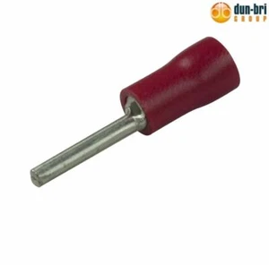 DBG Insulated Crimp 1.9mm Pin Terminal 0.5-1.5mm Red 100 Pack - Picture 1 of 1