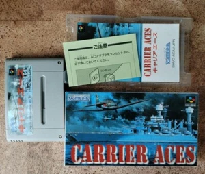 Carrier Aces Super Famicom SNES SHVC-P-ACAJ 1995 NTSC-J Nintendo Yumedia USED - Picture 1 of 21