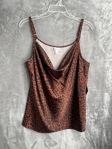🆕Ava & Viv Women’s Tank Top Animal Print Scoop Neck Tank Adjustable Straps 2X - Picture 1 of 7