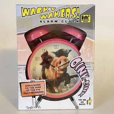Wacky Wakers Pink Pig Alarm Clock Barn Yard Series Rise & Shine Oink-Oink NIB - Image 1 of 4