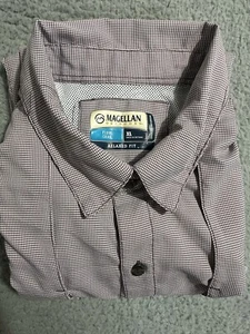 Magellan Fish Gear Vented Fishing Shirt  Plaid Button Front Outdoors Mens XL - Picture 1 of 7