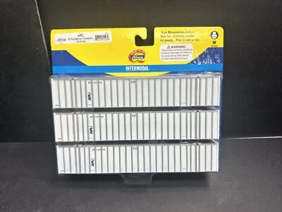 ATHEARN HO SCALE 53' APL STOUGHTON CONTAINER (3 PACK) #ATH72548 . M389 - Image 1 of 4