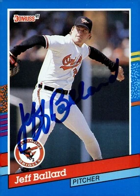 Jeff Ballard - Signed 1990 Leaf Donruss 91 Card #279 - Baltimore Orioles - Image 1 of 2