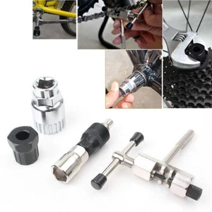 Fahrrad Kurbel Kette Achse Auszieher Ausbau Reparatur Werkzeug Kit Mountainbike MTB Set - Bild 1 von 17