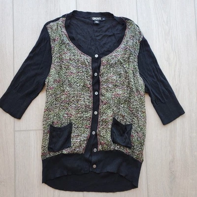 Cárdigan tejido seda DKNY Top talla mediana Foto 1 de 4