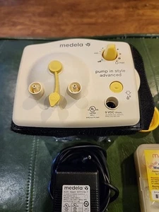 Extractor de leche avanzado con estilo Medela motor doble 9V con Power Sup L bolsa Acc - Imagen 1 de 9