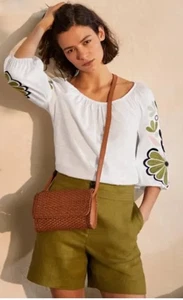 Boden Hayden Top Shirt bestickt Ballonärmel Boho Gr. 12 - Bild 1 von 13
