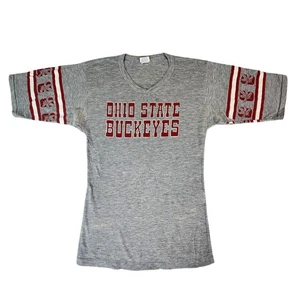 Camisa de los 80 Ohio State Buckeyes para mujer gris medio fútbol americano de la NCAA primera fuerte EE. UU. - Imagen 1 de 15