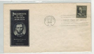 1938 PRESIDENTIAL SERIES IOOR COLOR VARIETY 821 ABRAHAM LINCOLN IN DARK PURPLE - Picture 1 of 1