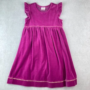 Hanna Andersson Purple Flutter Sleeve Velour Dress - 140 cm - Girls 10 - EUC! - Picture 1 of 6