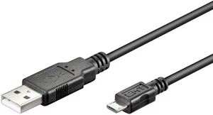 USB 2.0 Hi-Speed Kabel; USB MICRO-B 180 SCHWARZ 1.8m PL - Bild 1 von 1