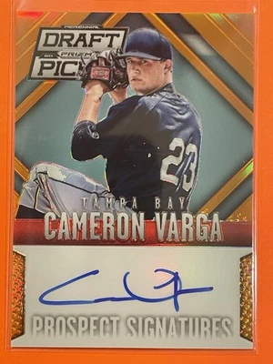 2014 Panini Prizm Perennial Draft Picks Cameron Varga Auto Orange /60 #60 - Image 1 of 2