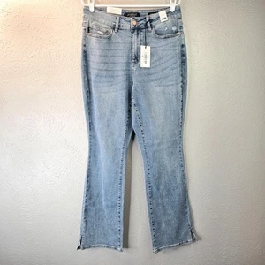 Jeans Judy Azul Ajustados Bootcut 14W Cintura Alta Azul Claro Informal Elástico Denim - Imagen 1 de 12