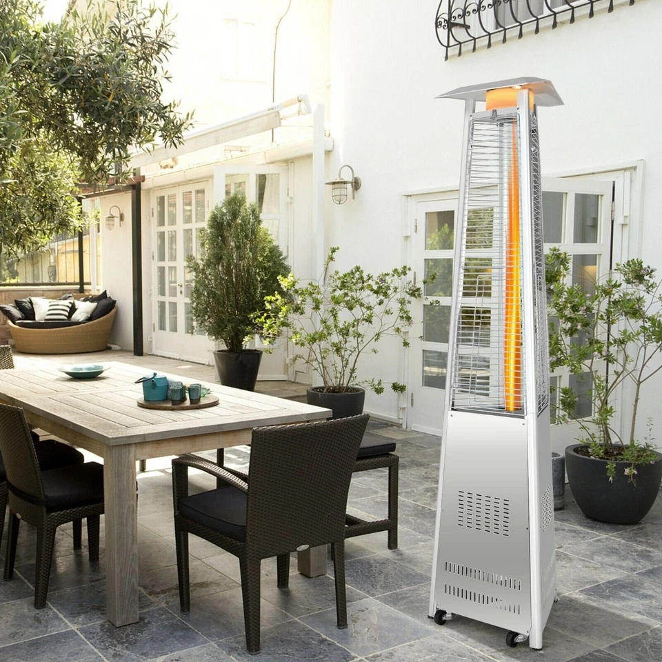42,000 BTU Outdoor Patio Gas Heater with Wheels and Regulator - Image 1 of 4