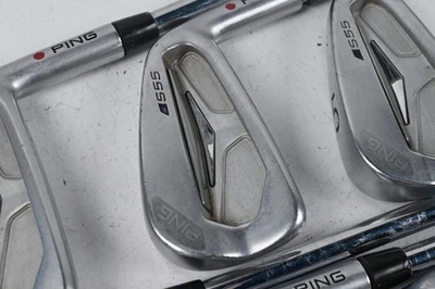 Ping S55 Irons / 3-9i / Red Dot / Stiff Flex Dynamic Gold S200 Shafts - Image 1 of 4