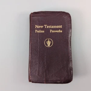 Gideons New Testament Psalms Proverbs 1941 Vest-Pocket KJV Red Edges - Bild 1 von 13