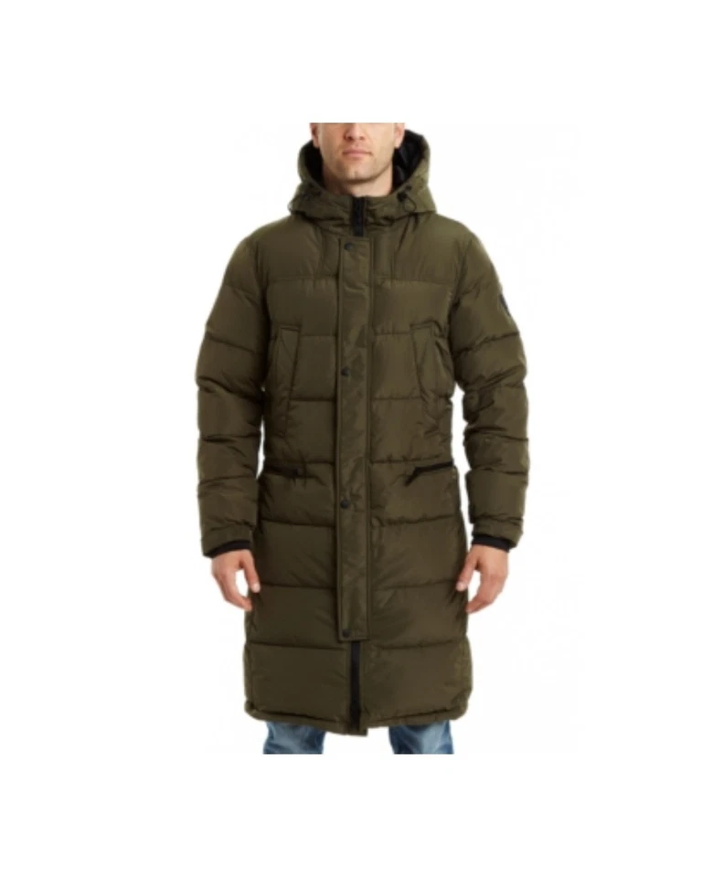 Chaqueta acolchada acolchada Vince Camuto para hombre XL oliva cremallera/cierre a presión Foto 1 de 4