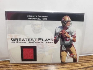 2001 Fleer Premium Joe Montana Greatest Plays Jersey Relic - Picture 1 of 2