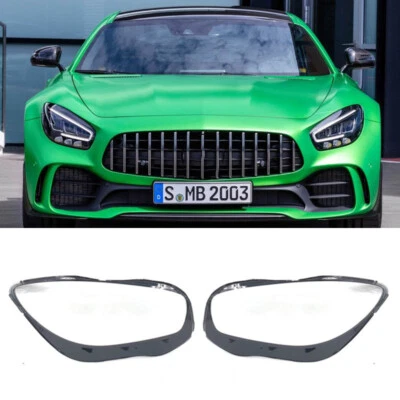 ✈A Pair Front Headlight Clear Lens Shell For Benz AMG GT/GT R/GT S 2016-2018 - Изображение 1 из 4