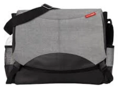Skip Hop Rapid Change Unisex Messenger Diaper Bag Heather Gray Retired - Image 1 of 4
