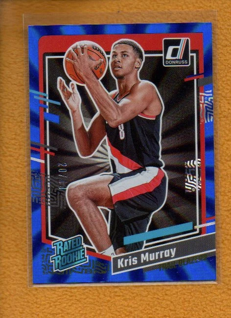 Kris Murray 2023-24 Donruss Rated Rookie Blue Holo Laser RC #203 /49