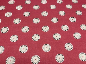 Shenstone Spot Cotton Fabric Raspberry Pink Curtain Blind Upholstery - Picture 1 of 5