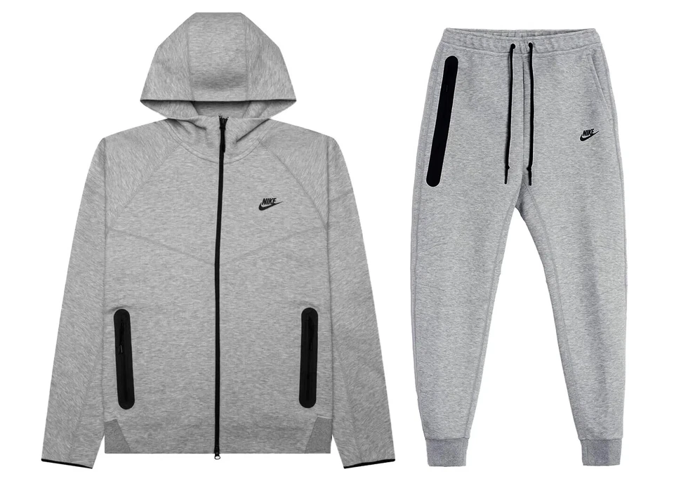 Nike Sportswear Tech Fleece Hoodie & Joggers Set Size XS FB7921-063/FB8002-063