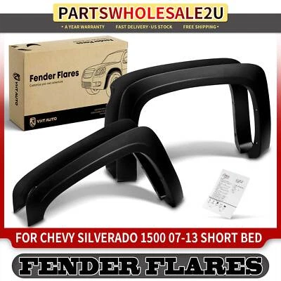 4 piezas guardabarros delantero y trasero llamaradas estilo fábrica para Chevy Silverado 1500 2007-2013 Foto 1 de 4