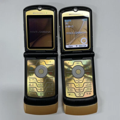 Teléfono Móvil Desbloqueado Motorola RAZR V3i Dolce Gabbana Dorado GSM Abatible Bluetooth Foto 1 de 4