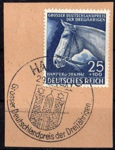 Imperio alemán, Michel nº779 estampado en pieza de carta. - Imagen 1 de 1