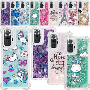 For Xiaomi 13 Lite Redmi Note 12 11 Moving Bling Liquid Glitter Phone Case Cover - Zdjęcie 1 z 80