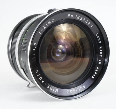 - SOLIGOR WIDE-AUTO 21MM F3.8 LENS FOR CANON FD MOUNT 35MM FILM CAMERAS(0423) - Image 1 of 4