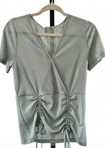 NWT Anthropologie PLEIONE Soft Ribbed Top with Adjustable Side Tie - Picture 1 of 5